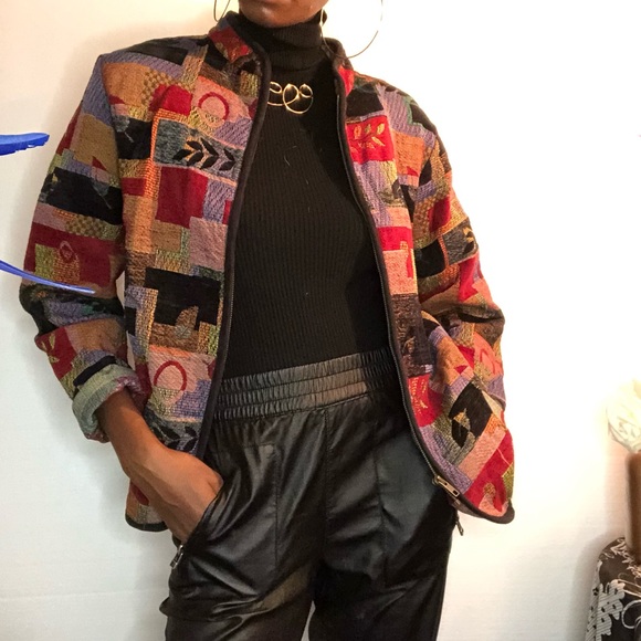 Vintage printed blazer/coat - Picture 7 of 12